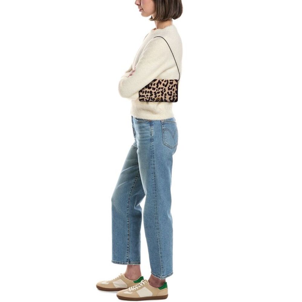Valentino Vlogo Haircalf & Leather Shoulder Bag, Brown - Picture 4 of 6